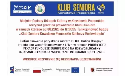 Zdjęcie do Klub Seniora Kowalewo Pomorskie Seniorzy Rozkwitajcie