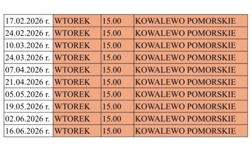 Zdjęcie do Harmonogram wykład&oacute;w dla słuchaczy Uniwersytetu Trzeciego Wieku &ndash; Filia w Kowalewie Pomorskim w II semestrze roku akademickiego 2025/2026