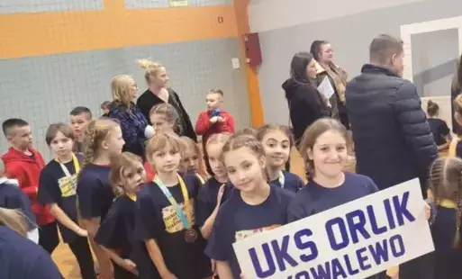 Zdjęcie do Pierwsze miejsce gimnastyk&oacute;w z T.G. &quot;Sok&oacute;ł&quot; i UKS &quot;Orlik&quot; w kategorii Free Dance w Pucharze Polski Fit Kid w  Człuchowie