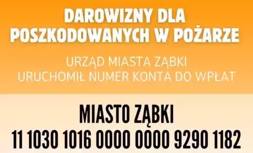 Zdjęcie do Darowizny dla poszkodowanych w pożarze