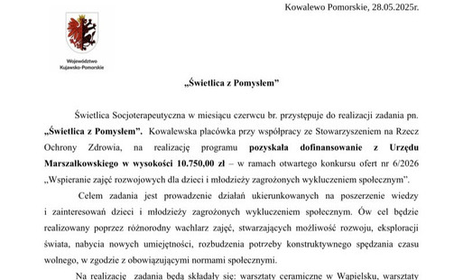 Zdjęcie do Świetlica z Pomysłem