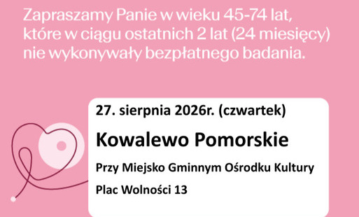 Zdjęcie do Bezpłatna mammografia dla kobiet - 27.08.2026